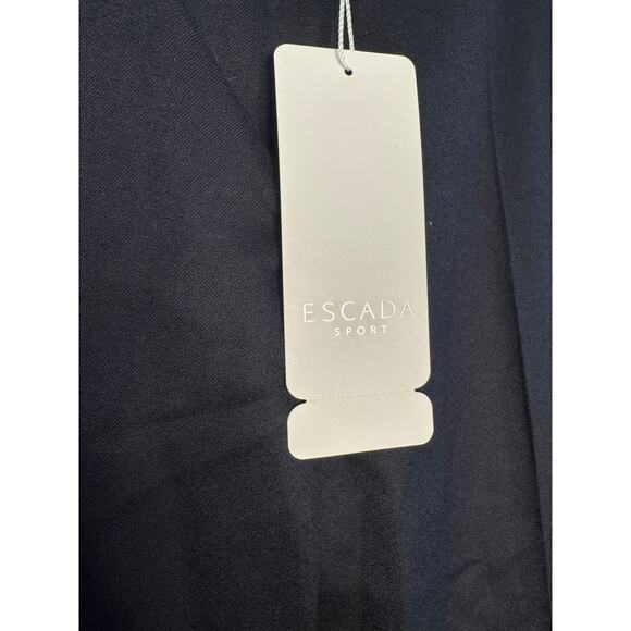 Escada Sport NWT Virgin Wool Pants in Navy Size 38 or US 8 - Picture 3 of 8